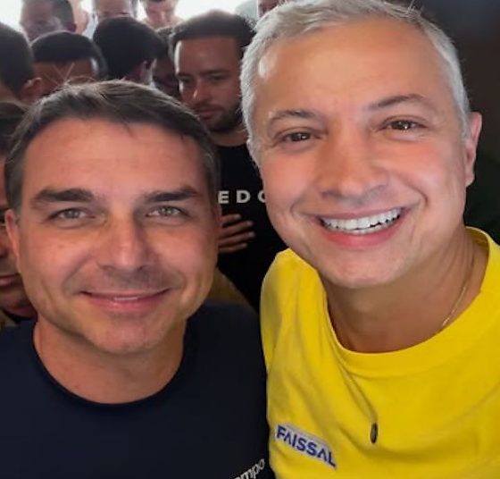 O senador Flávio Bolsonaro (PL-RJ) e o deputado estadual Faissal Calil (PL).