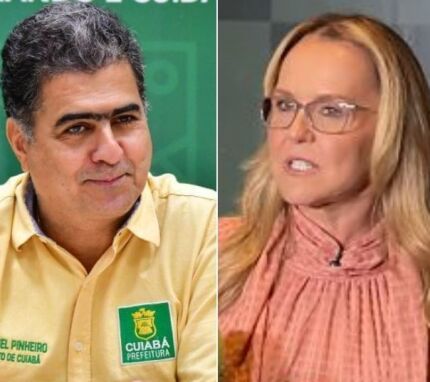 O ex-prefeito de Cuiabá, Emanuel Pinheiro, e a candidata ao governo, Natasha Slhessarenko, ambos do PSD. 