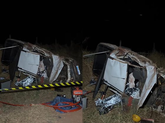 Acidente grave entre uma strada e carreta na BR 163