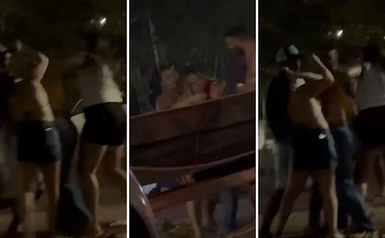Vídeo flagra mulher esfaqueando desafeto em festa no interior de MT; suspeita está presa