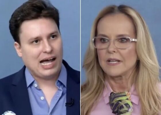 O empresário Maurício Coelho (Mobiliza) e a Dra. Natasha Slhessarenko (PSD), ambos candidatos ao governo. 