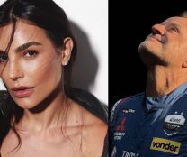 Cíntia Chagas e Rubens Barrichello
