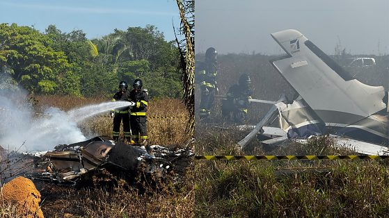 queda avião em Água Boa