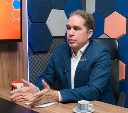 O presidente da Fecomércio MT, Tião da Zaeli, no HNT Entrevista.