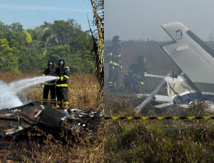 queda avião em Água Boa
