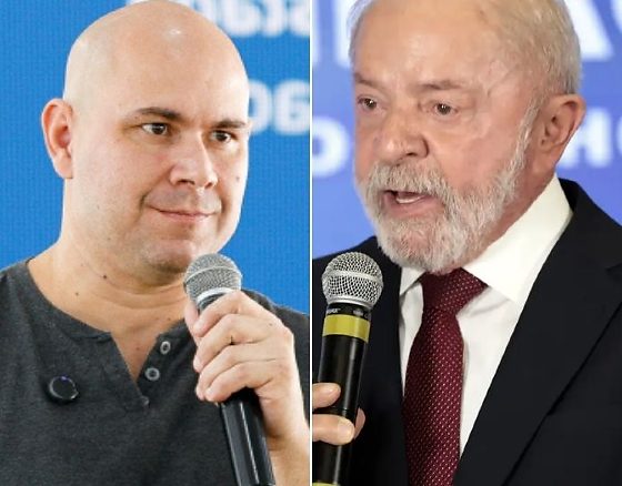 O prefeito de Cuiabá, Abilio Brunini (PL), e o presidente Lula (PT). 
