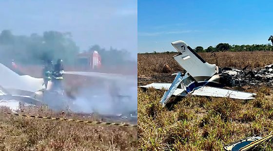 Queda de avião em água boa 3