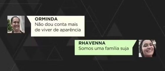 Troca de mensagens entre Rhavena e Orminda
