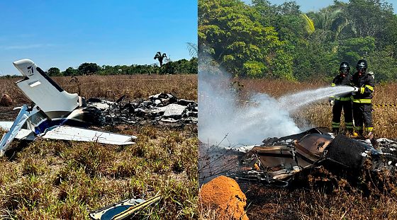 Queda de avião em água boa 2