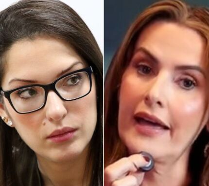 A candidata ao Senado e deputada estadual, Janaina Riva (MDB), e a delegada aposentada Ana Cristina Feldner, ex-suplente na chapa à majoritária de Janaina.