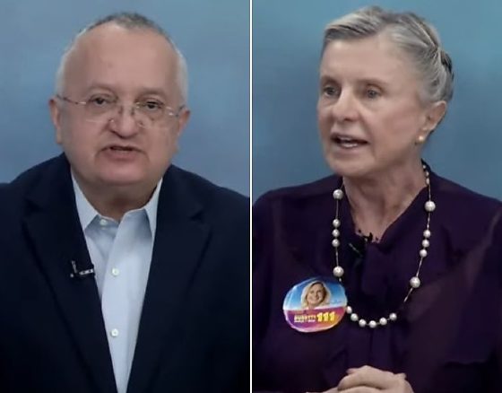 O ex-governador Pedro Taques (PSB) e a suplente no Senado Margareth Buzetti (PSD).
