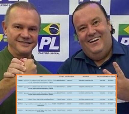 O senador Wellington Fagundes (PL) e o empresário Reinaldo Morais (Novo).