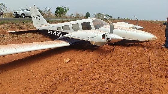 aeronave de Júlio Campos faz pouso forçado