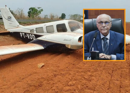 Avião de Júlio Campos faz pouso forçado