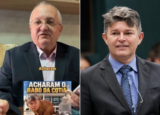 O ex-governador Pedro Taques (PSB) e o deputado federal José Medeiros (PL), ambos candidatos ao Senado. 
