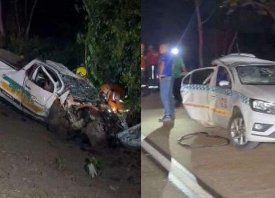 Acidente entre carreta e dois carros mata dois na BR-364; caminhoneiro fugiu 