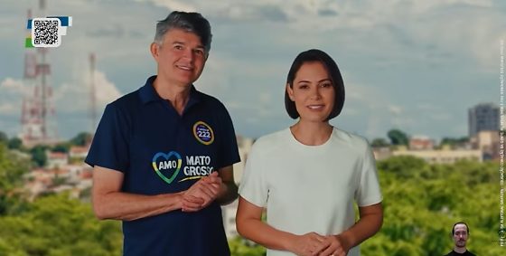 Zé Medeiros e Michelle Bolsonaro.