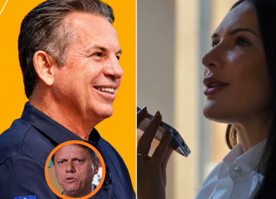 O ex-governador Mauro Mendes (UB) e a deputada estadual, Janaina Riva (MDB), ambos candidatos ao Senado. 