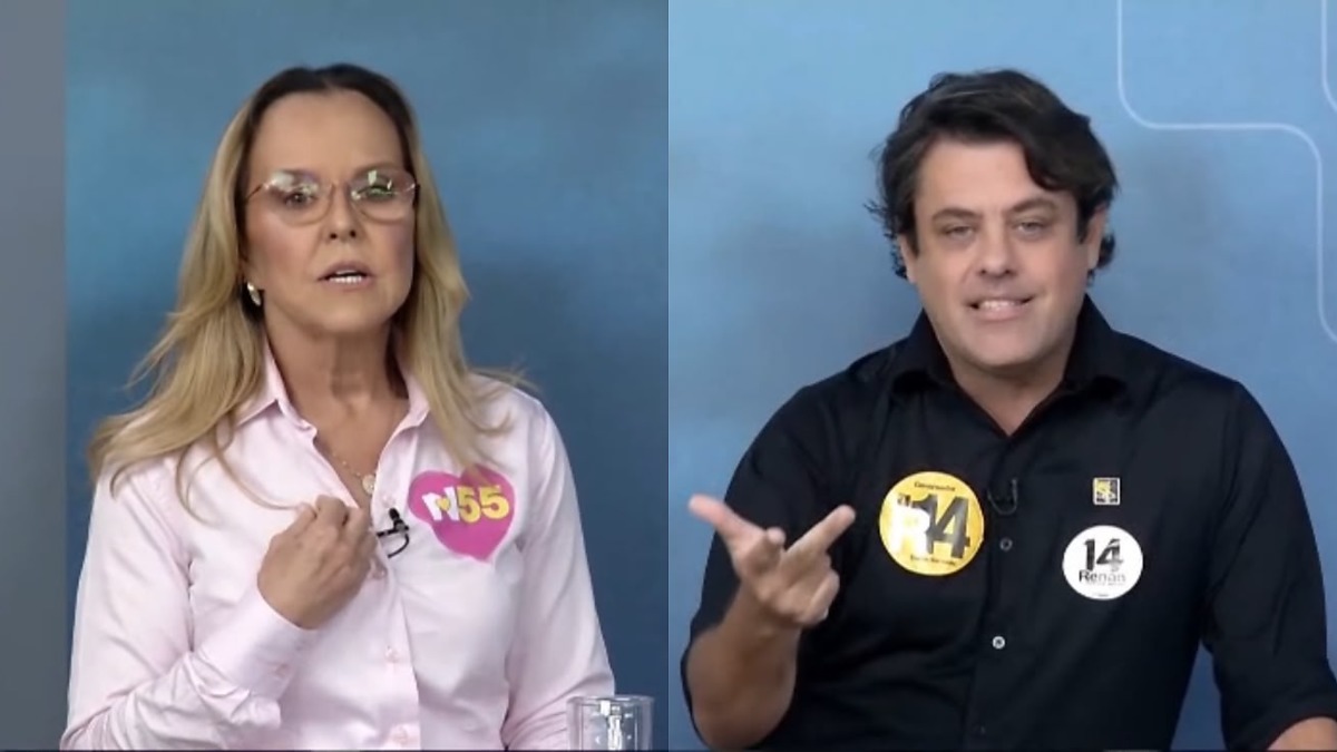 Natasha Slhessarenko nega aliados em governo durante debate em Cuiabá, MT