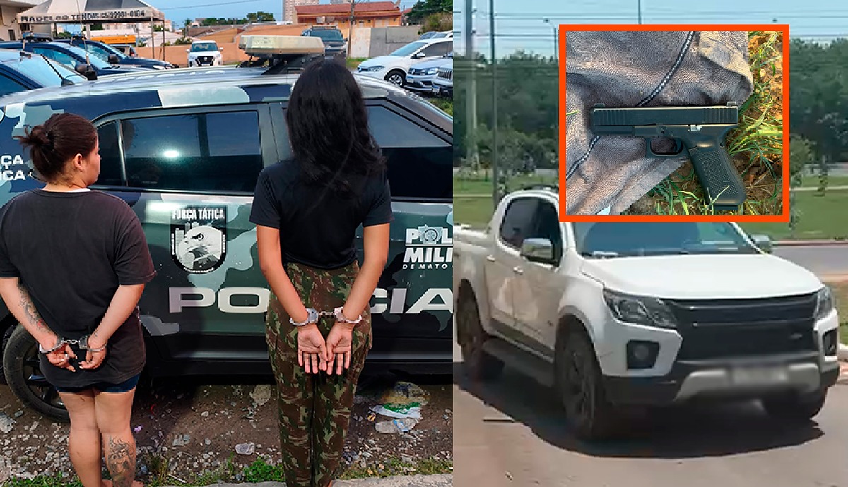 Mulheres são presas por tentativa de latrocínio contra PM em Cuiabá