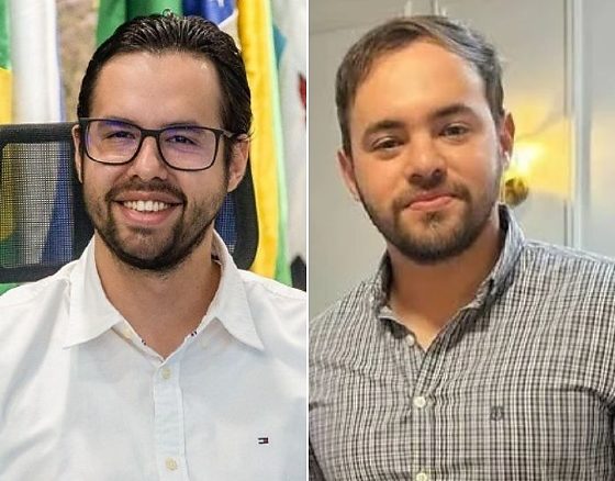 O secretário de Governo de Rondonópolis, Mykaell Vitorino, e diretor-geral do Serviço de Saneamento Ambiental de Rondonópolis (Sanear), Victor Vitorino