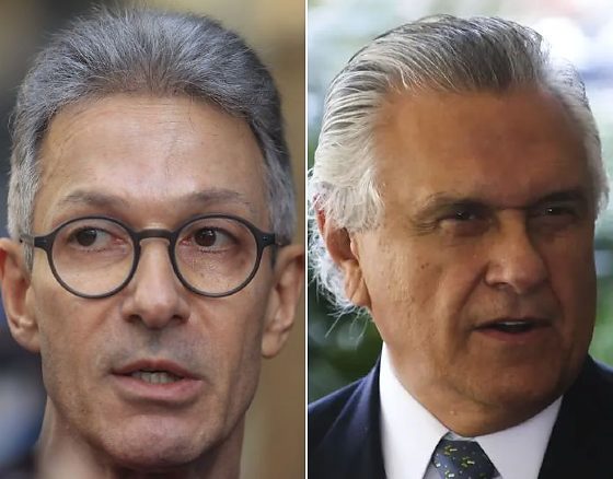 Os ex-governadores de Minas Gerais, Romeu Zema (Novo-MG), e de Goiás, Ronaldo Caiado (PSD-GO).
