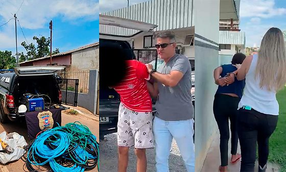 Quatro são presos polícia recupera 2 toneladas de fios de cobre em VG