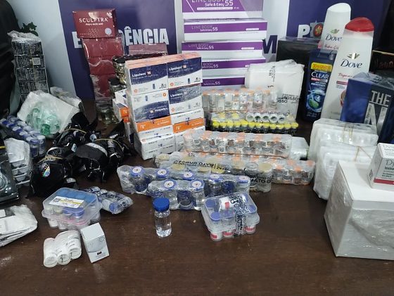 Homem é preso com estoque de lipoless, anabolizantes e cosméticos em MT