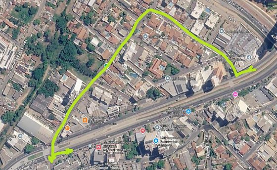 Obras do BRT mudam retorno na Avenida do CPA em Cuiabá; veja como fica