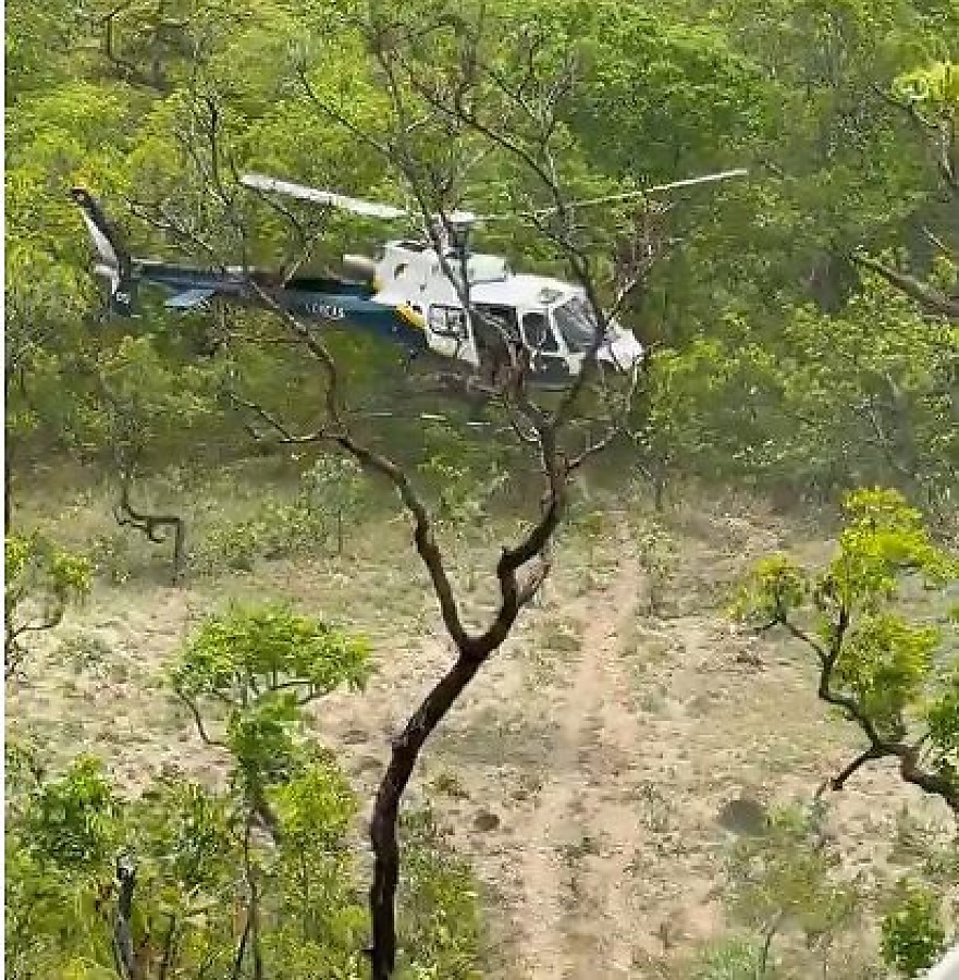 Jovem de 18 anos é resgatado por helicóptero após acidente de moto em Cuiabá