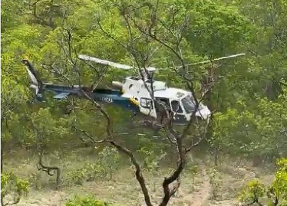 Jovem de 18 anos é resgatado de helicóptero após cair de moto na zona rural de Cuiabá