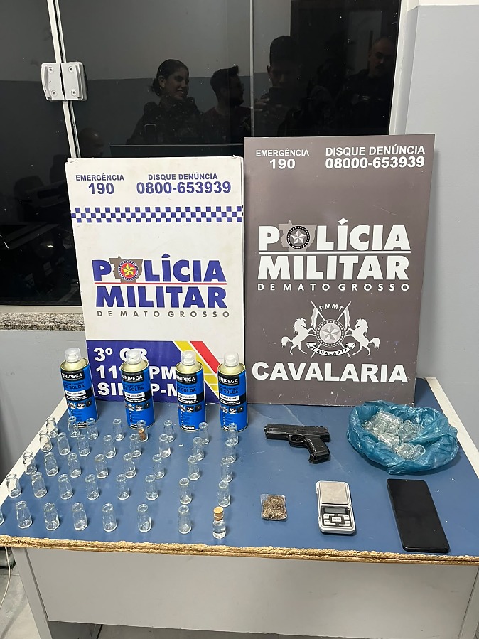 Jovem é detido por suspeita de tráfico de drogas em Sinop, MT