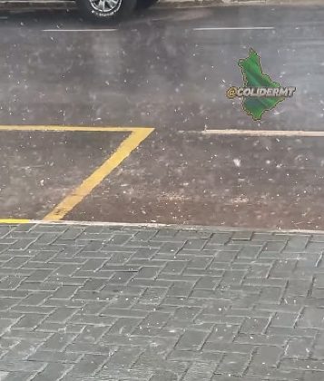 Chuva de granizo em Colíder