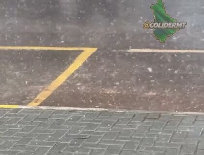 Chuva de granizo em Colíder
