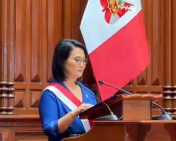 A presidente do Peru, Keiko Fujimori