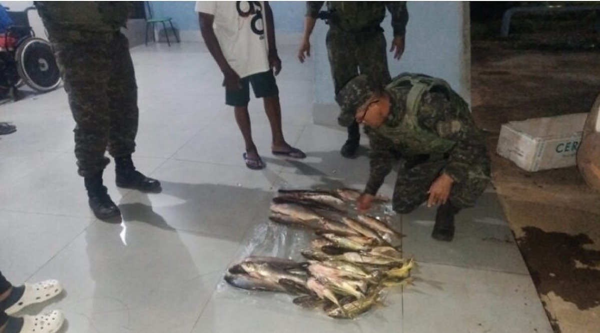 Polícia apreende 23 kg de peixes ilegais em Poxoréu, MT
