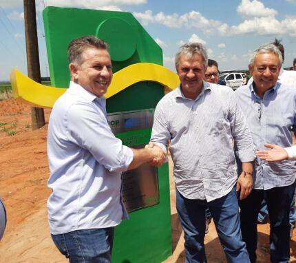 O senador eleito e ex-governador, Mauro Mendes (UB), e o deputado estadual reeleito, Dilmar Dal Bosco (UB). 