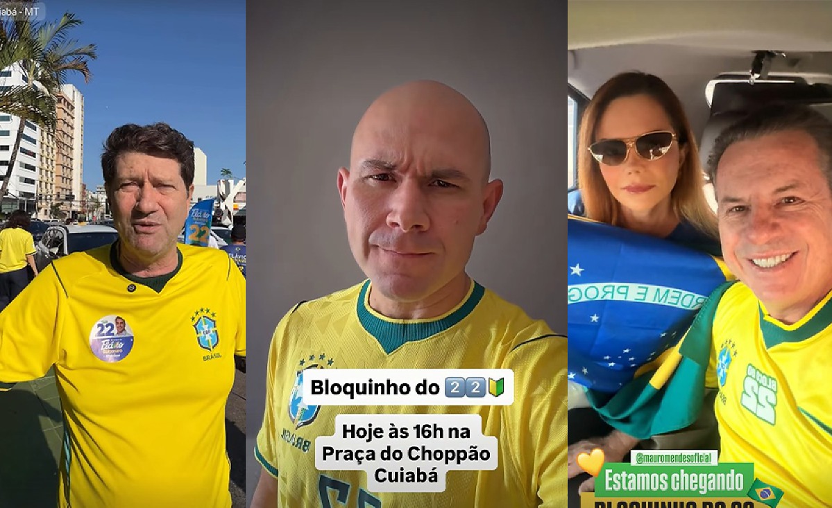 Lideranças da direita realizam ato pró-Flávio Bolsonaro em Cuiabá