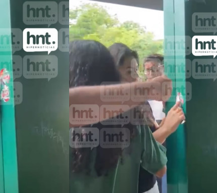 MANIFESTANTE COM FACA NA UFMT
