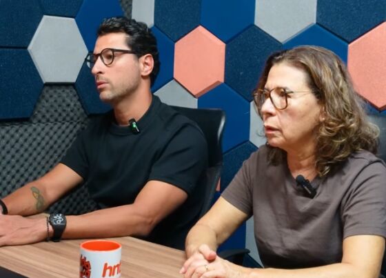 O ex-atleta olímpico, Felipe Lima, e sua mãe, a professora aposentada Wilma Bigio, presidente do instituto que leva o nome do filho e atende crianças em Cuiabá. 