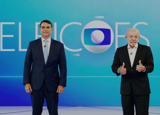 Lula e Flávio Bolsonaro