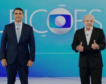 Lula e Flávio Bolsonaro