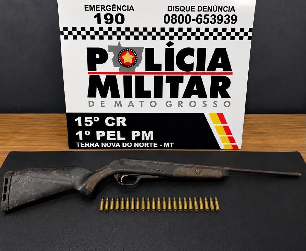 Homem é preso por violência doméstica e posse de arma em Terra Nova do Norte, MT