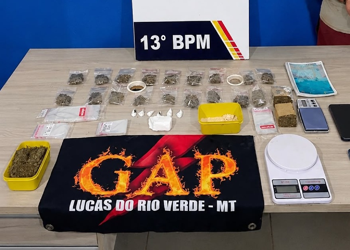 Homem é preso por tráfico e corrupção ativa em Lucas do Rio Verde, MT