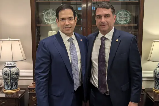 Flávio Bolsonaro e Marc Rubio