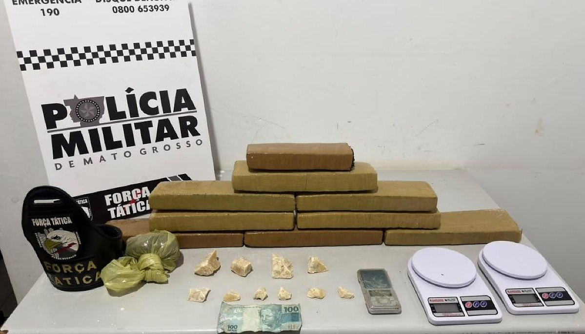 PM apreende drogas e detém dois adolescentes em Tangará da Serra, MT