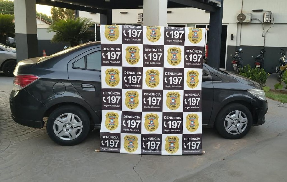 Polícia Civil recupera carro roubado em SP e prende dois homens em Rondonópolis, MT