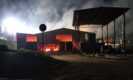 Incêndio em mineradora 