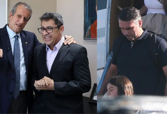 ANANIAS FILHO, VALDEMAR E FLÁVIO BOLSONARO