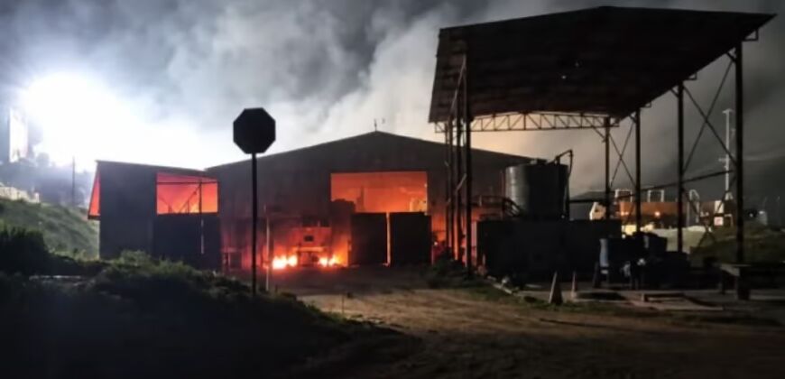 Incêndio em mineradora 